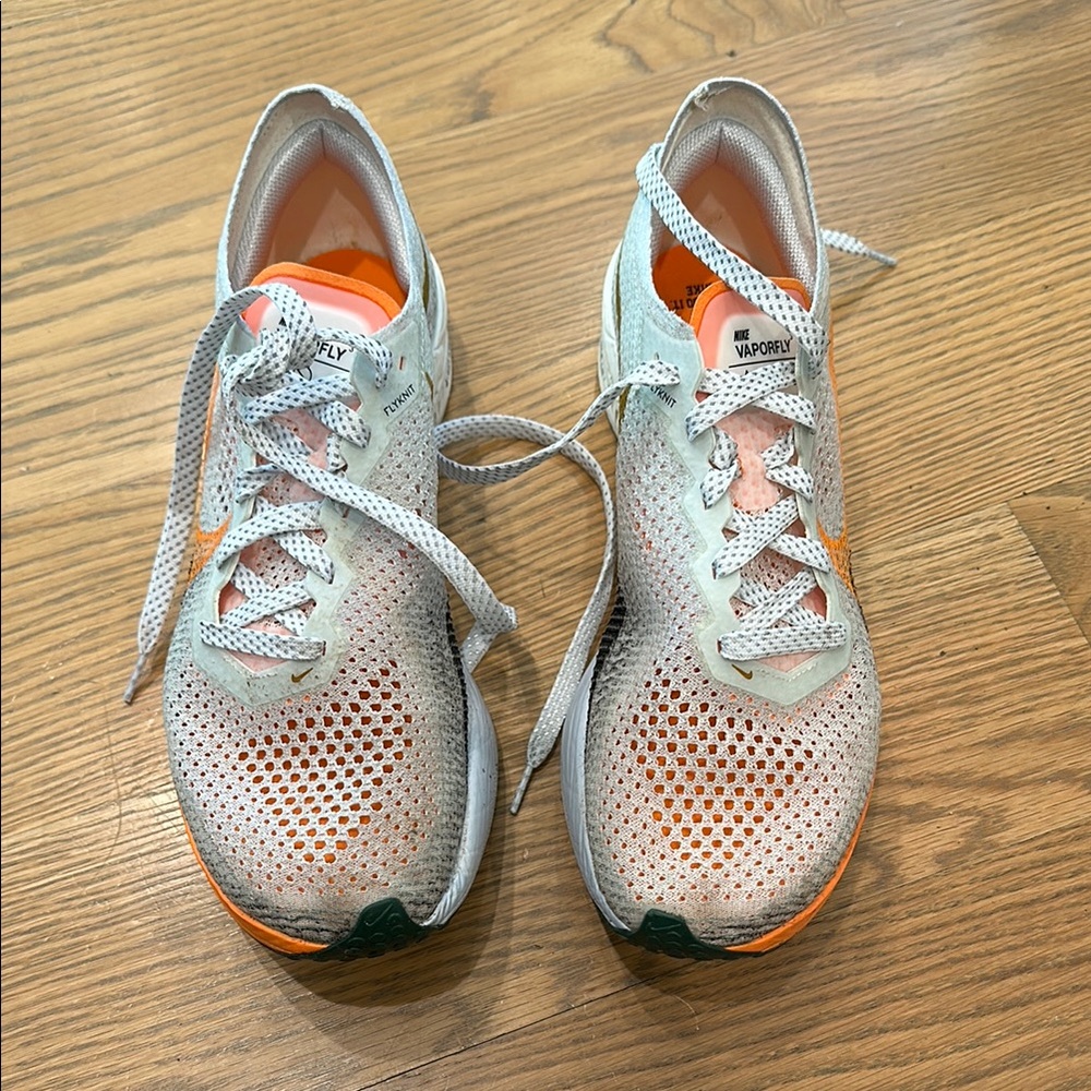 Nike White and Orange Athletic Shoes